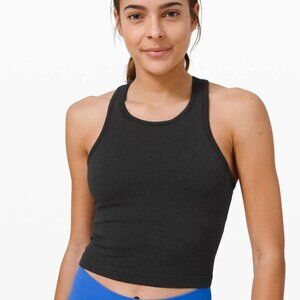 Lululemon Ebb To Street Racerback Crop Tank - 12 Black